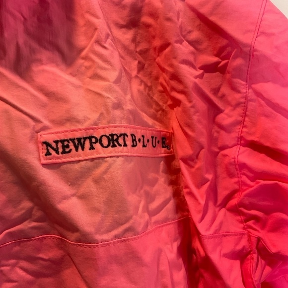 Vintage Fluorescent pink Pullover Jacket Windbreaker Newport Blue 1990s 90s - Picture 3 of 11